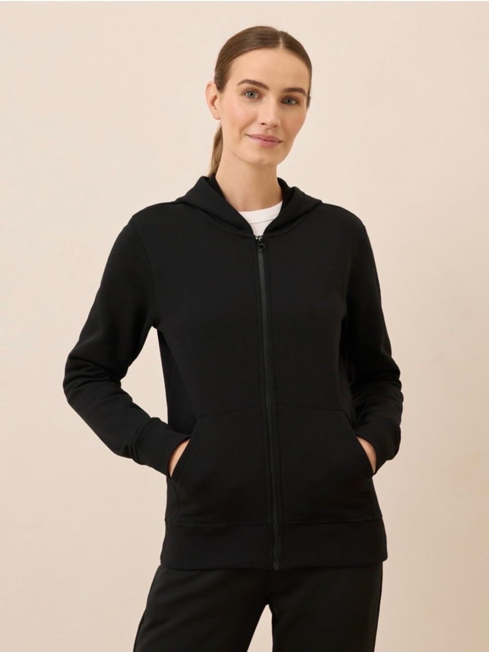 Organic Brushed Fleece Zip Hoodie